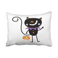 thumbnail image 1 of WinHome Decorative Pillowcases Trick Or Treat Cat Throw Pillow Covers Cases Cushion Cover Case Sofa 20x30 Inches Two Side, 1 of 1