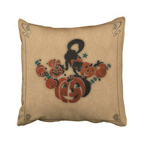 WinHome Decorative Pillowcases Vintage Gothic Halloween Throw Pillow Covers Cases Cushion Cover Case Sofa 20x20 Inches Two Side