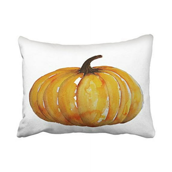 WinHome Decorative Pillowcases Watercolor Pumpkin Throw Pillow Covers Cases Cushion Cover Case Sofa 20x30 Inches Two Side