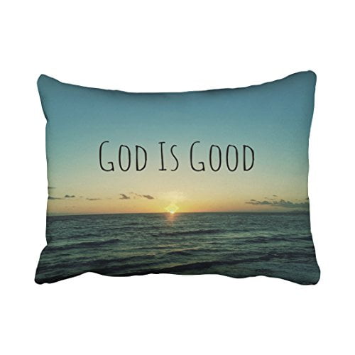 WinHome Decorative Retro Inspired Feel Sunset Over The Ocean Decorative Inspirational Quotes Pillow Cover Throw Case Cover Quotes Zippered Pillowcase Size 20x30 inches Two Side