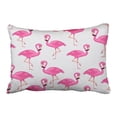 thumbnail image 1 of WinHome Decorative Vintage Pillow Cushion Cover Throw decorative cushion covers Pink flamingo Pillow Case Size 20x30 inches Two Side, 1 of 1