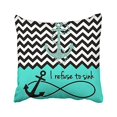 thumbnail image 1 of WinHome Decorative Zigzag infinity Anchor Quotes I refuse to Sink Cushion Case Decorative Throw Cushion Pillow Case Pillow Shell Pillowcase Size 20x20 inches Two Side, 1 of 1