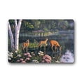 thumbnail image 1 of WinHome Deer in the Forest Doormat Floor Mats Rugs Outdoors/Indoor Doormat Size 30x18 inches, 1 of 1