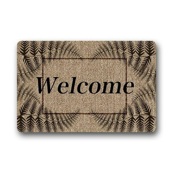 WinHome Design Fern Doormat Floor Mats Rugs Outdoors/Indoor Doormat Size 30x18 inches
