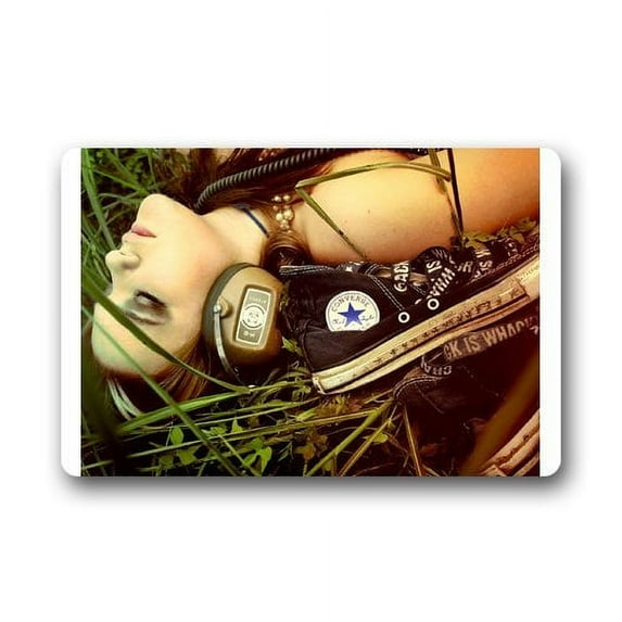 WinHome Dj Doormat Floor Mats Rugs Outdoors/Indoor Doormat Size 23.6x15.7 inches