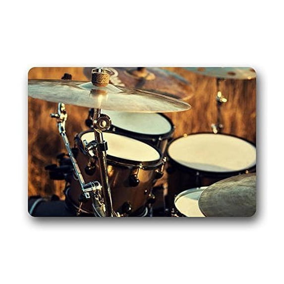 WinHome Drum Kit Doormat Floor Mats Rugs Outdoors/Indoor Doormat Size 23.6x15.7 inches