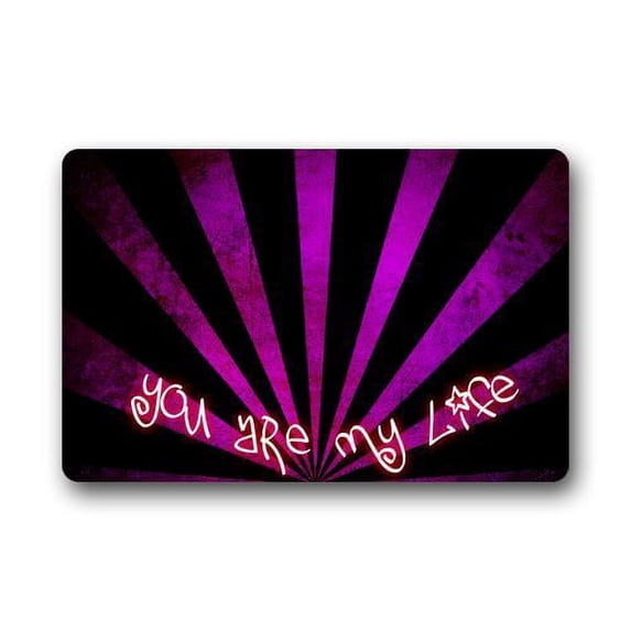 WinHome Elegant Love Doormat Floor Mats Rugs Outdoors/Indoor Doormat Size 23.6x15.7 inches