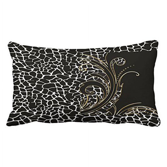 WinHome Exotic Animal Pattern Changeable Color Polyester 20 x 30 Inch Rectangle Throw Pillow Covers With Hidden Zipper Home Sofa Cushion Decorative Pillowcases