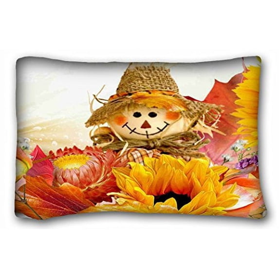 WinHome Fall Basics Pillow Case Cases Cover Cushion Covers Sofa Size 20x30 Inches Two Side
