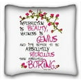 thumbnail image 1 of WinHome Famous quotes imperfection is beauty madness is genius Pillowcase Pillow Cover Case Covers Size 18x18 inches Two Side Print, 1 of 1