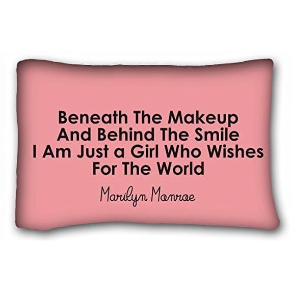 WinHome Famous quotes imperfection is beauty madness is genius Pillowcase Pillow Cover Case Covers Size 20x30 inches Two Sided Print