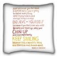 thumbnail image 1 of WinHome Famous quotes keep smiling because life is a beautiful thing Pillowcase Pillow Cover Case Covers Size 18x18 inches Two Side Print, 1 of 1