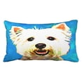 thumbnail image 1 of WinHome Fashion Maltese Pop Art Watercolor Portrait Polyester 20 x 30 Inch Rectangle Throw Pillow Covers With Hidden Zipper Home Sofa Cushion Decorative Pillowcases, 1 of 1