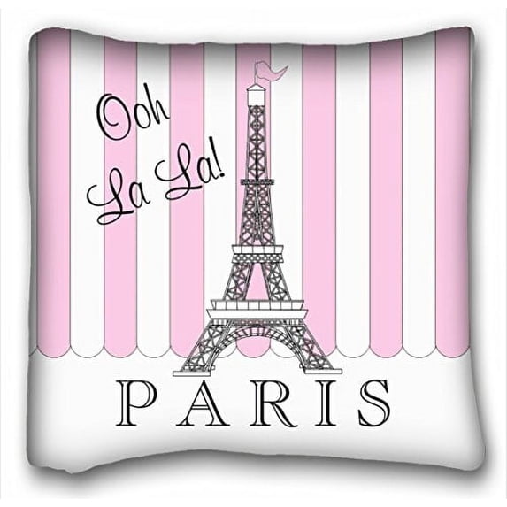 WinHome Fashion Throw Pillow Case Cases Cover Cushion Covers Shell Cushion Cover Pillowcase White Paris Eiffel Tower Sofa Size 18x18 Inches Two Side