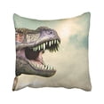 thumbnail image 1 of WinHome Fierce Dinosaur Head Lifelike Print Decorative Pillowcases With Hidden Zipper Decor Cushion Covers Two Sides 18x18 inches, 1 of 1