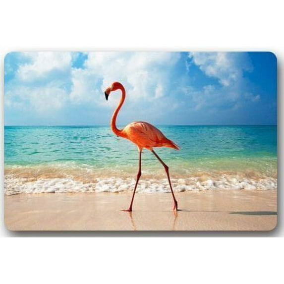 WinHome Flamingo Doormat Floor Mats Rugs Outdoors/Indoor Doormat Size 23.6x15.7 inches