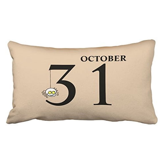 WinHome Fun Cartoon Spider Happy Halloween October 31st Fashion Polyester 20 x 30 Inch Rectangle Throw Pillow Covers With Hidden Zipper Home Sofa Cushion Decorative Pillowcases