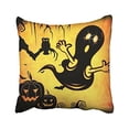 thumbnail image 1 of WinHome Fun Happy Halloween Trick Or Treat With Spider Web Throw Pillow Cushion Cover Case 18x18 Inches Pillowcases Two Side, 1 of 1