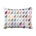 thumbnail image 1 of WinHome Funny Fashion Colorful Glitter Whimsical Cats Chevron Zigzag Pattern Polyester 20 x 30 Inch Rectangle Throw Pillow Covers With Hidden Zipper Home Sofa Cushion Decorative Pillowcases, 1 of 1