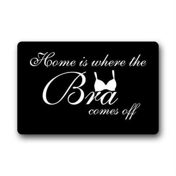 WinHome Funny Home is Where the Bra Comes Off Pattern Doormat Floor Mats Rugs Outdoors/Indoor Doormat Size 23.6x15.7 inches