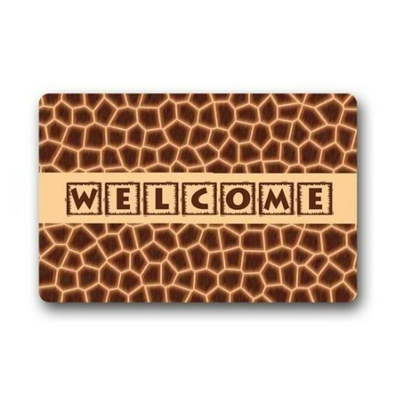WinHome Giraffe Painting Doormat Floor Mats Rugs Outdoors/Indoor Doormat Size 23.6x15.7 inches