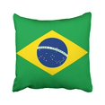 thumbnail image 1 of WinHome Green And Yellow Brazilian Flag Decorative Pillowcases With Hidden Zipper Decor Cushion Covers Two Sides 20x20 inches, 1 of 1