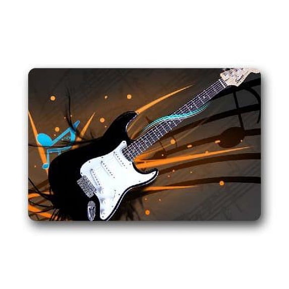WinHome Guitar Doormat Floor Mats Rugs Outdoors/Indoor Doormat Size 30x18 inches