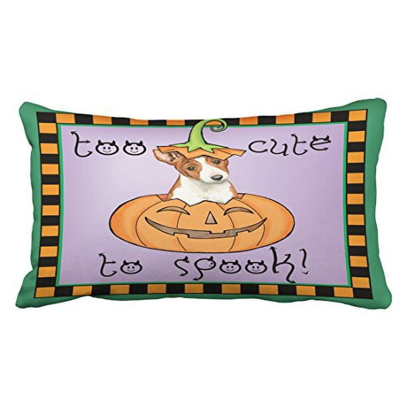 WinHome Halloween Basenji Throw Pillow Covers Cushion Cover Case 20X30 Inches Pillowcases Two Side