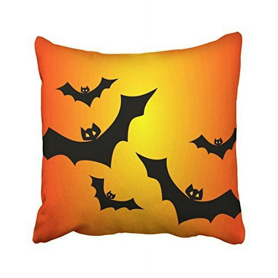 WinHome Halloween Bats Pillow Covers Cushion Cover Case 18x18 Inches Pillowcases Two Side