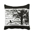 thumbnail image 1 of WinHome Halloween Black White Never More Raven Silhouette Throw Pillow Covers Cushion Cover Case 20x20 Inches Pillowcases Two Side, 1 of 1