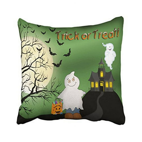 WinHome Halloween Boy Ghost Throw Pillow Covers Cushion Cover Case 18x18 Inches Pillowcases Two Side