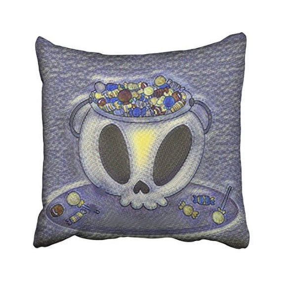 WinHome Halloween Candy Throw Pillow Covers Cushion Cover Case 18x18 Inches Pillowcases Two Side