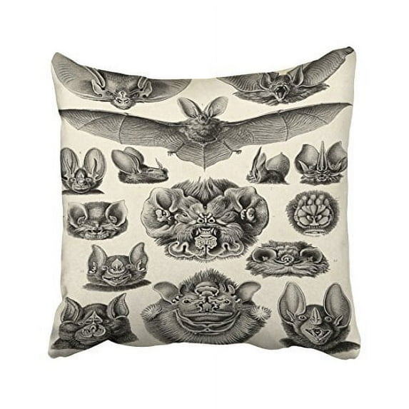 WinHome Halloween Chiroptera Throw Pillow Covers Cushion Cover Case 18x18 Inches Pillowcases Two Side