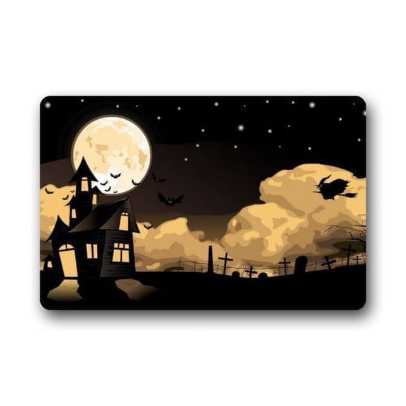 WinHome Happy Halloween Doormat Floor Mats Rugs Outdoors/Indoor Doormat Size 23.6x15.7 inches