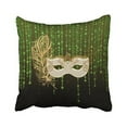 thumbnail image 1 of WinHome Halloween Gold Masquerade Green String Lights Square Pillow Covers Cushion Cover Case 20x20 Inches Pillowcases Two Side, 1 of 1
