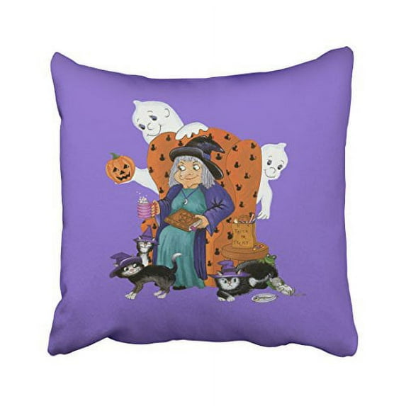 WinHome Halloween Magic Throw Pillow Covers Cushion Cover Case 20x20 Inches Pillowcases Two Side