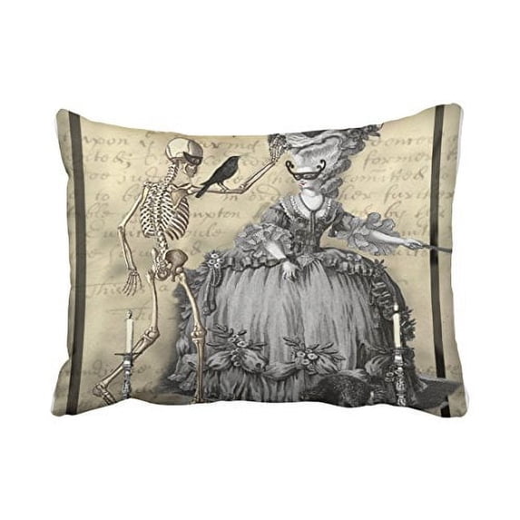 WinHome Halloween Masquerade Ball Throw Pillow Covers Cushion Cover Case 20X30 Inches Pillowcases Two Side