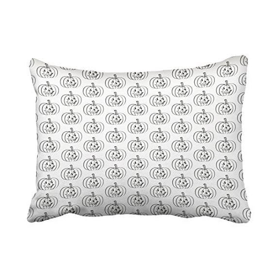 WinHome Halloween Pillow Covers Pumpkins Throw Pillow Covers Cushion Cover Case 20X30 Inches Pillowcases Two Side