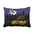 thumbnail image 1 of WinHome Halloween Pumpkins Cats And Bats Throw Pillow Covers Cushion Cover Case 20X30 Inches Pillowcases Two Side, 1 of 1