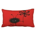 thumbnail image 1 of WinHome Halloween Red Evil Flower Bug Gothic Throw Pillow Covers Cushion Cover Case 20X30 Inches Pillowcases Two Side, 1 of 1