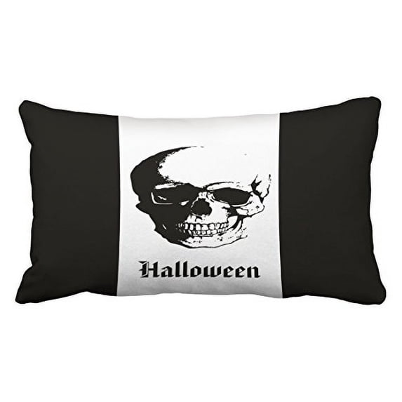 WinHome Decorative Pillowcases Halloween Skull Throw Pillow Covers Cases Cushion Cover Case Sofa 20x30 Inches Two Side