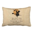 thumbnail image 1 of WinHome Halloween Witch And Bat Silhouette Moon Decorative Pillow Cover With Hidden Zipper Decor Cushion Two Side 20x30 inches, 1 of 1