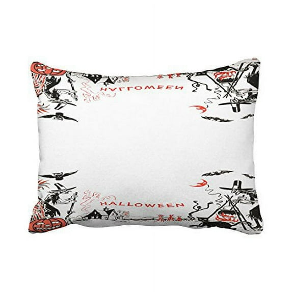 WinHome Halloween Witches American Mojo Pillows Cushion Cover Case 20X30 Inches Pillowcases Two Side