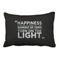 thumbnail image 1 of WinHome Happiness Can Be Found In The Darkest Of Times Turn On The Light Quotes Decorative Pillow Cover With Hidden Zipper Decor Cushion Two Side 20x30 inches, 1 of 1