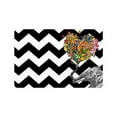 thumbnail image 1 of WinHome Happy Elephant in Gray and White Chevron Doormat Floor Mats Rugs Outdoors/Indoor Doormat Size 23.6x15.7 inches, 1 of 1