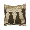 thumbnail image 1 of WinHome Happy Halloween Four Black Cats And A Funny Pumpkin Decorative Pillowcases With Hidden Zipper Decor Cushion Covers Two Sides 18x18 inches, 1 of 1
