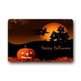 thumbnail image 1 of WinHome Happy Halloween Pumpkin Bat Moon House Doormat Floor Mats Rugs Outdoors/Indoor Doormat Size 23.6x15.7 inches, 1 of 1