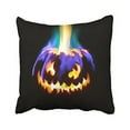 thumbnail image 1 of WinHome Happy Halloween Scary Pumpkin Light Purple Fire Decorative Pillowcases With Hidden Zipper Decor Cushion Covers Two Sides 20x20 inches, 1 of 1