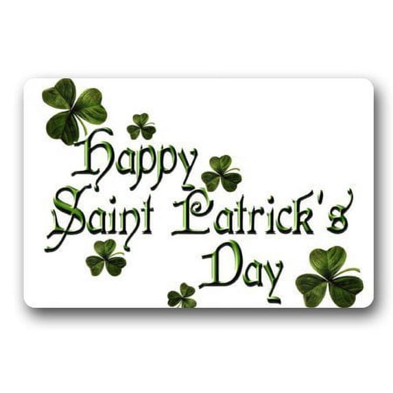 WinHome Happy St Patrick'S Day Doormat Floor Mats Rugs Outdoors/Indoor Doormat Size 23.6x15.7 inches