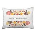 thumbnail image 1 of WinHome Happy Thanksgiving Day Fireworks Red Flowers And Brown Leaves Decorative Pillowcases With Hidden Zipper Decor Cushion Covers Two Side 20x30 inches, 1 of 1